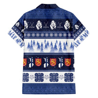 Finland Christmas Family Matching Off The Shoulder Long Sleeve Dress and Hawaiian Shirt Suomen Tasavalta Hyvaa Joulua - Wonder Print Shop