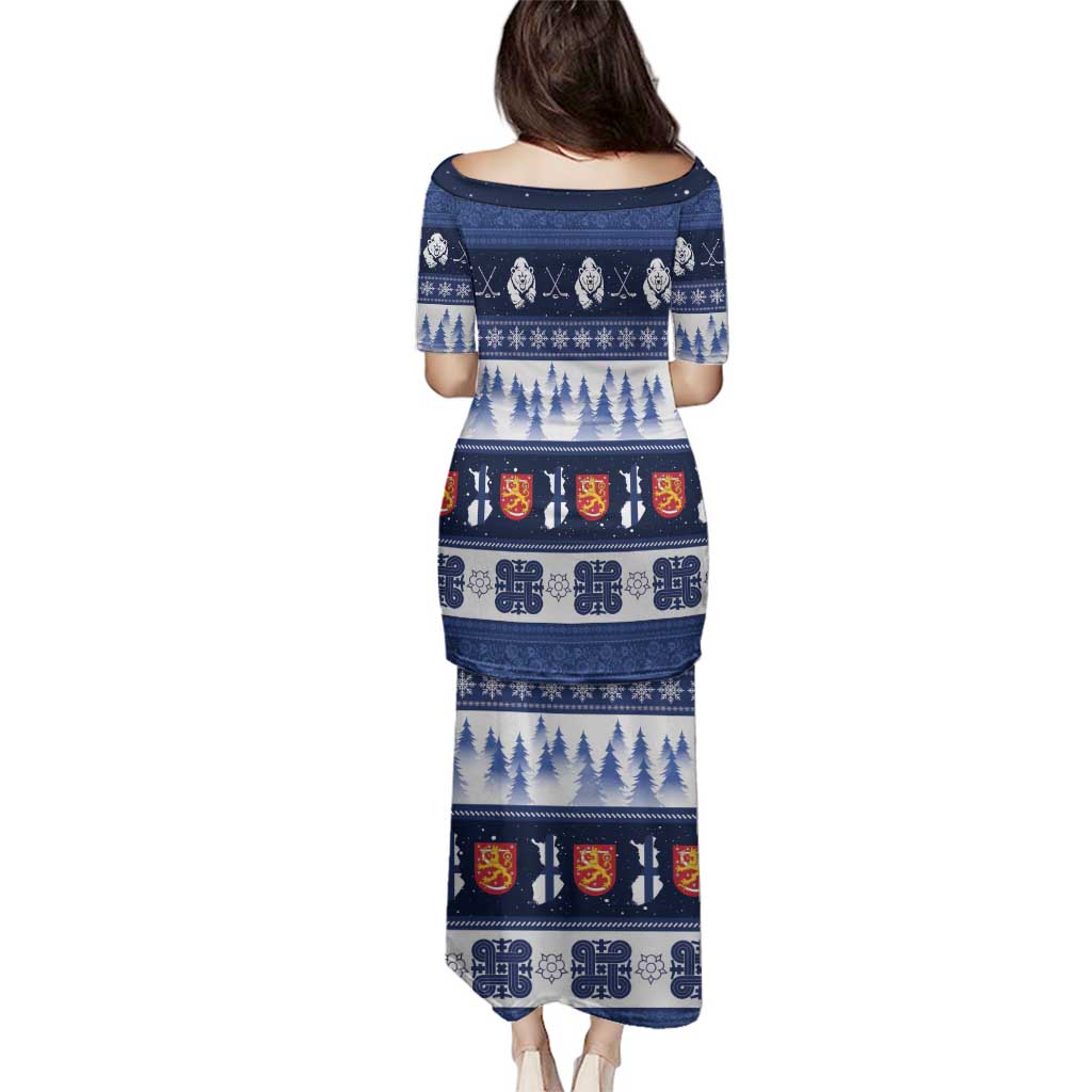 Finland Christmas Family Matching Puletasi and Hawaiian Shirt Suomen Tasavalta Hyvaa Joulua - Wonder Print Shop