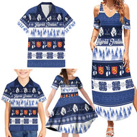 Finland Christmas Family Matching Summer Maxi Dress and Hawaiian Shirt Suomen Tasavalta Hyvaa Joulua - Wonder Print Shop