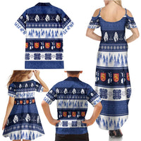 Finland Christmas Family Matching Summer Maxi Dress and Hawaiian Shirt Suomen Tasavalta Hyvaa Joulua - Wonder Print Shop