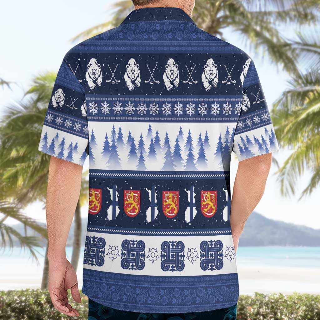 Finland Christmas Hawaiian Shirt Suomen Tasavalta Hyvaa Joulua - Wonder Print Shop