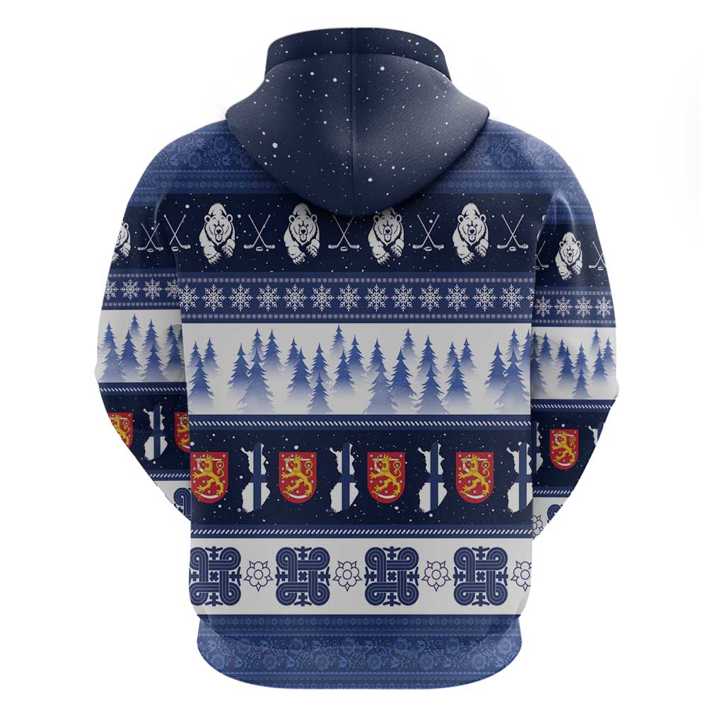 Finland Christmas Hoodie Suomen Tasavalta Hyvaa Joulua - Wonder Print Shop