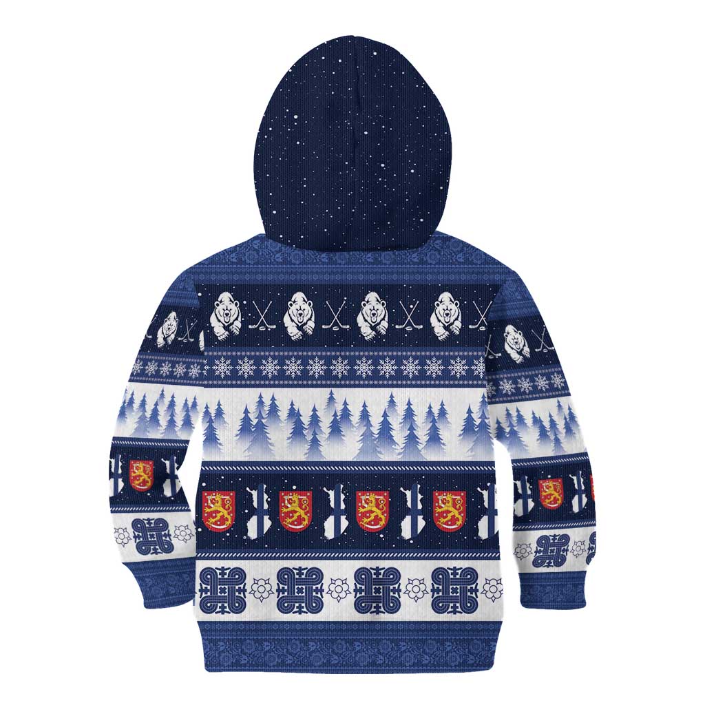 Finland Christmas Kid Hoodie Suomen Tasavalta Hyvaa Joulua - Wonder Print Shop