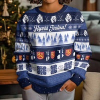 Finland Christmas Kid Ugly Christmas Sweater Suomen Tasavalta Hyvaa Joulua - Wonder Print Shop
