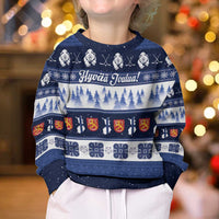 Finland Christmas Kid Ugly Christmas Sweater Suomen Tasavalta Hyvaa Joulua - Wonder Print Shop