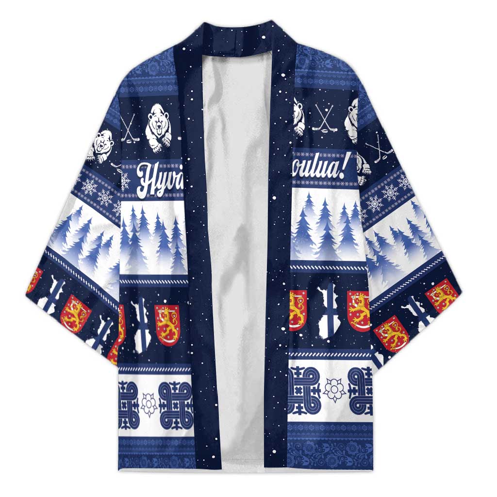 Finland Christmas Kimono Suomen Tasavalta Hyvaa Joulua - Wonder Print Shop