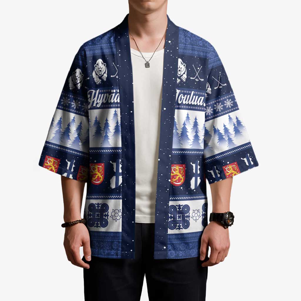 Finland Christmas Kimono Suomen Tasavalta Hyvaa Joulua - Wonder Print Shop