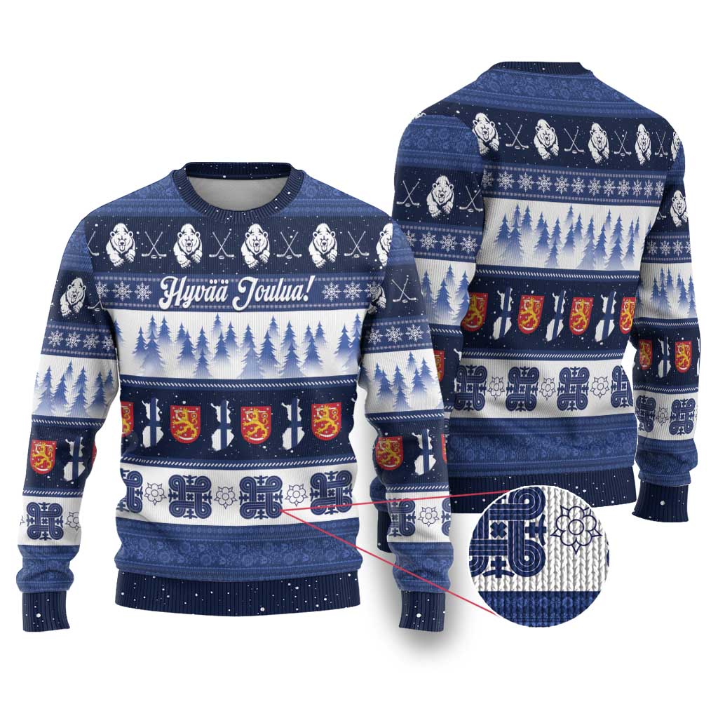 Finland Christmas Ugly Christmas Sweater Suomen Tasavalta Hyvaa Joulua - Wonder Print Shop