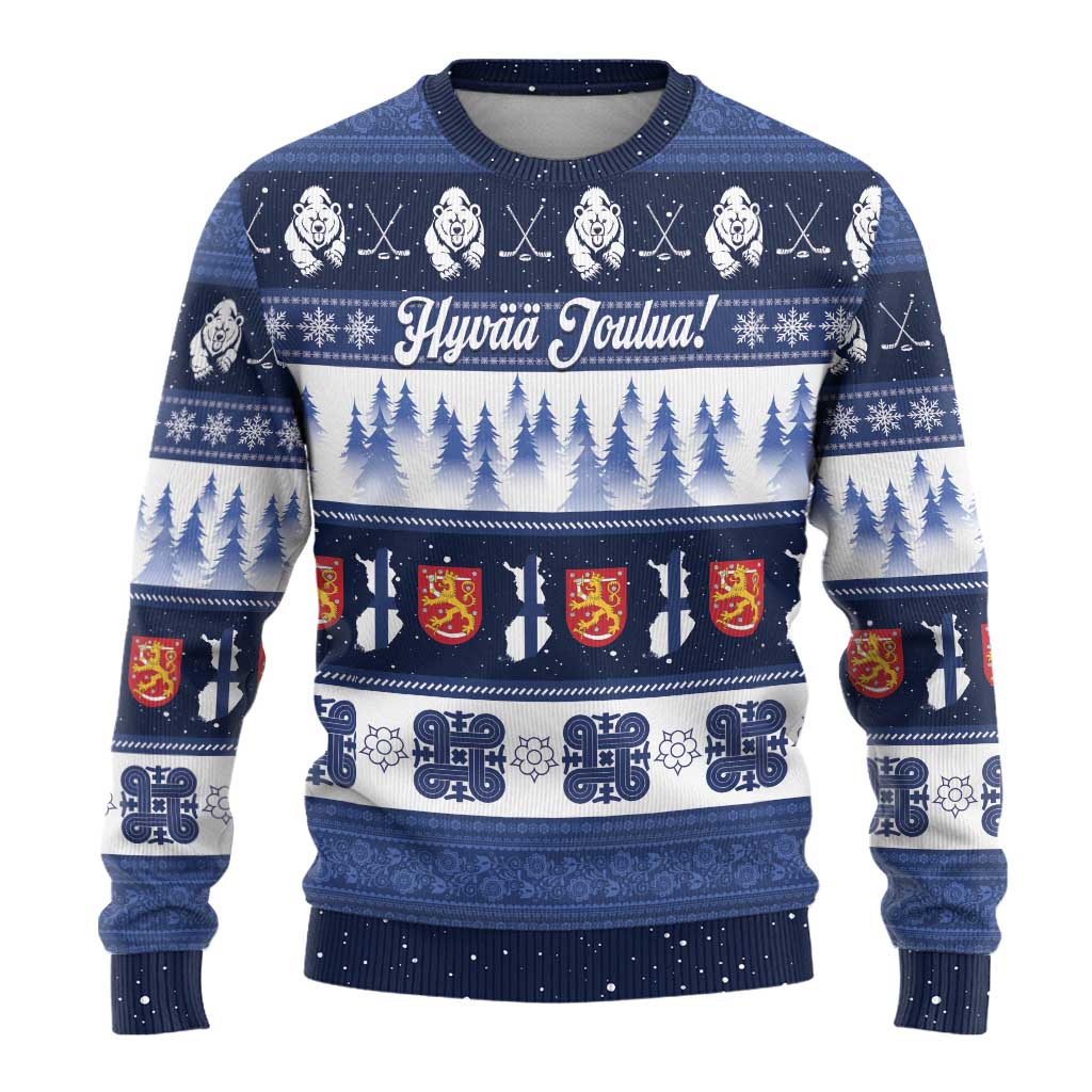 Finland Christmas Ugly Christmas Sweater Suomen Tasavalta Hyvaa Joulua - Wonder Print Shop