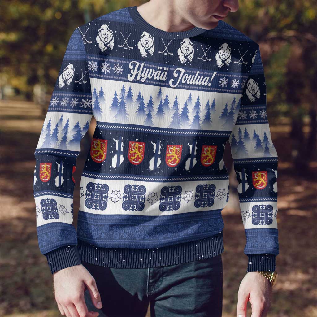 Finland Christmas Ugly Christmas Sweater Suomen Tasavalta Hyvaa Joulua - Wonder Print Shop