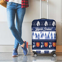 Finland Christmas Luggage Cover Suomen Tasavalta Hyvaa Joulua - Wonder Print Shop