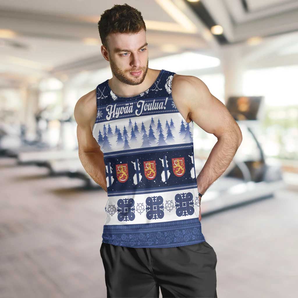 Finland Christmas Men Tank Top Suomen Tasavalta Hyvaa Joulua - Wonder Print Shop