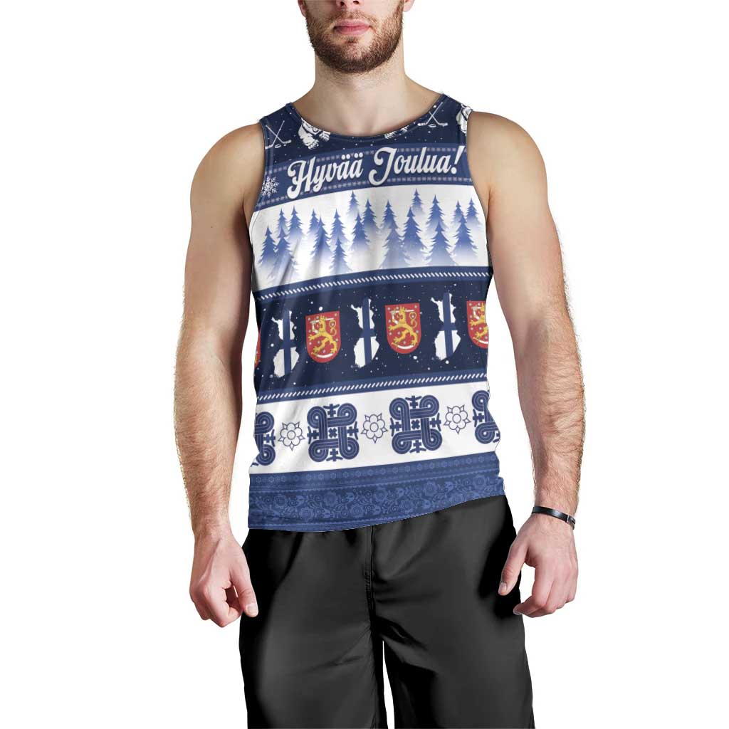 Finland Christmas Men Tank Top Suomen Tasavalta Hyvaa Joulua - Wonder Print Shop