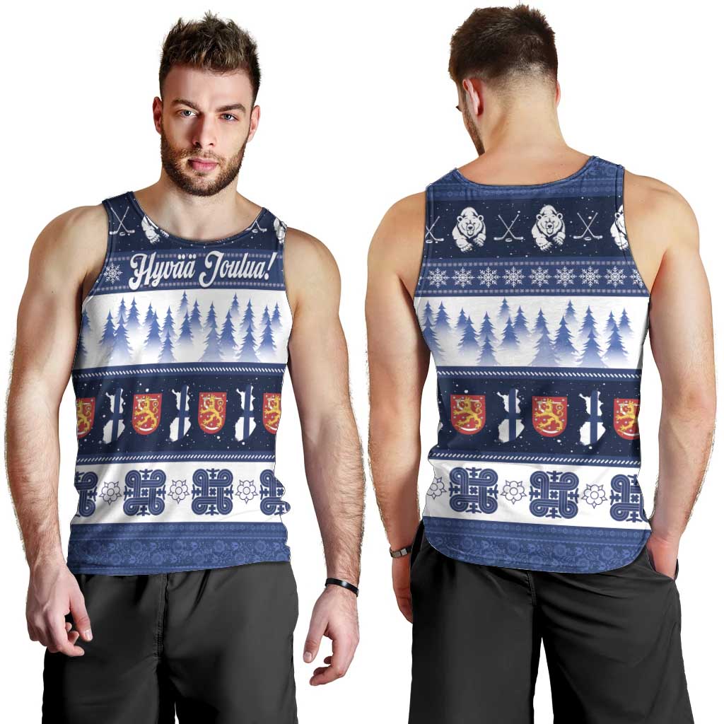 Finland Christmas Men Tank Top Suomen Tasavalta Hyvaa Joulua - Wonder Print Shop