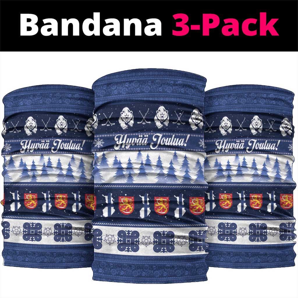 Finland Christmas Neck Gaiter Suomen Tasavalta Hyvaa Joulua - Wonder Print Shop