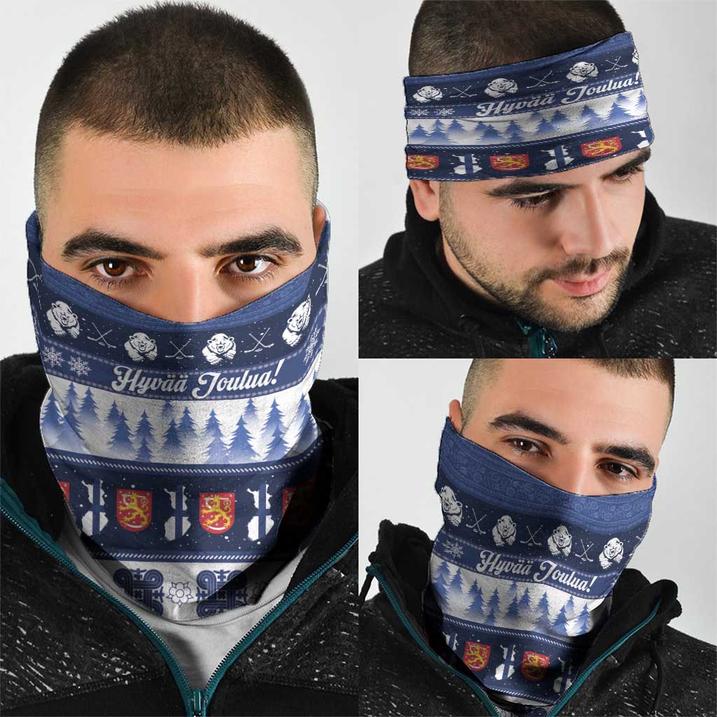 Finland Christmas Neck Gaiter Suomen Tasavalta Hyvaa Joulua - Wonder Print Shop