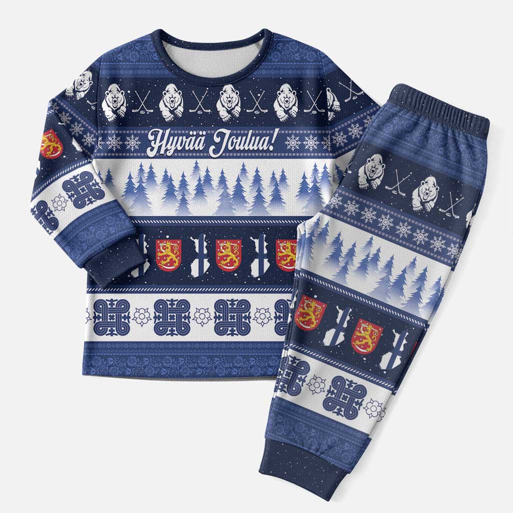 Finland Christmas Pajama Set Suomen Tasavalta Hyvaa Joulua - Wonder Print Shop