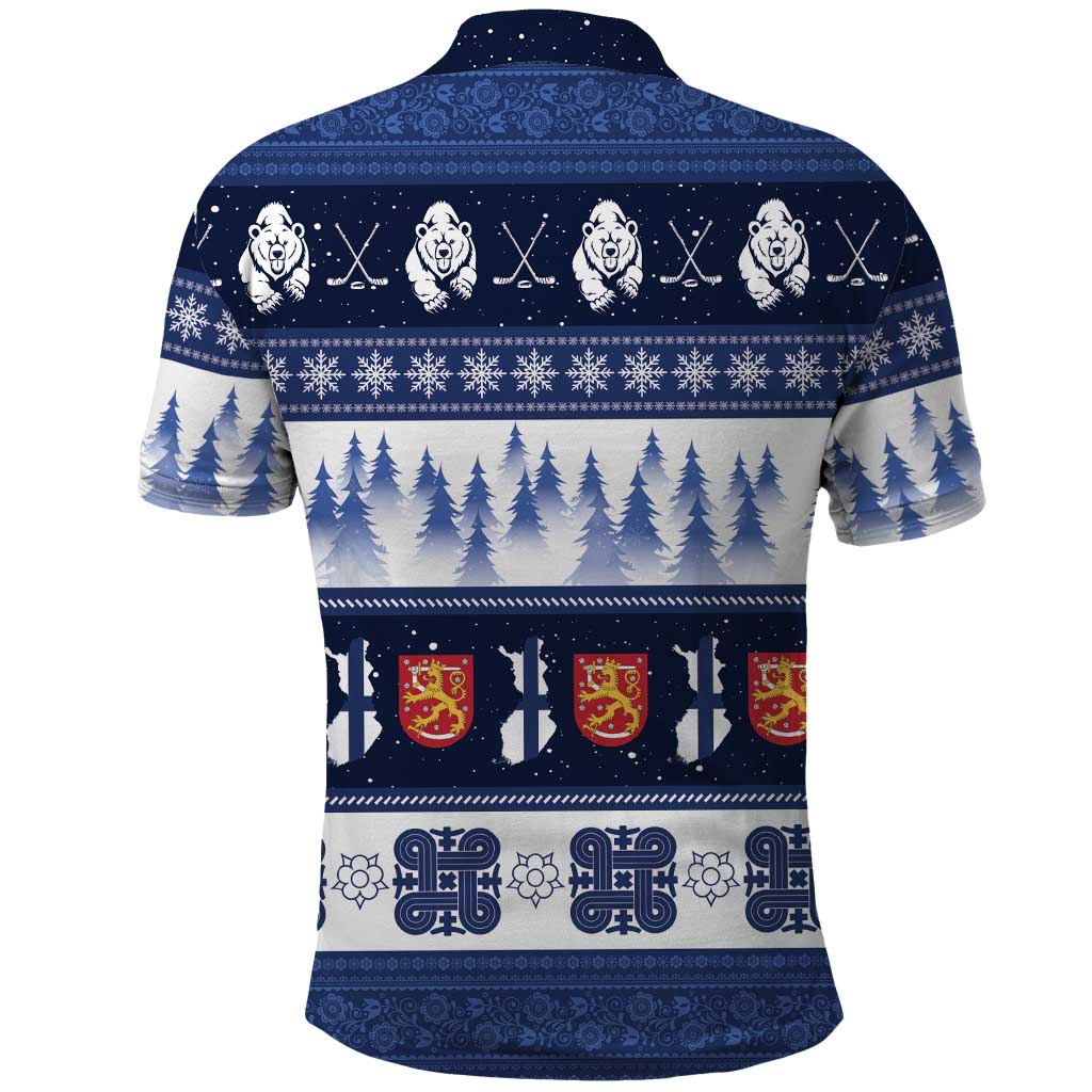 Finland Christmas Polo Shirt Suomen Tasavalta Hyvaa Joulua - Wonder Print Shop