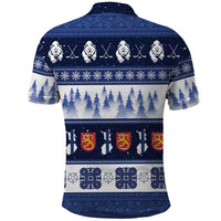 Finland Christmas Polo Shirt Suomen Tasavalta Hyvaa Joulua - Wonder Print Shop