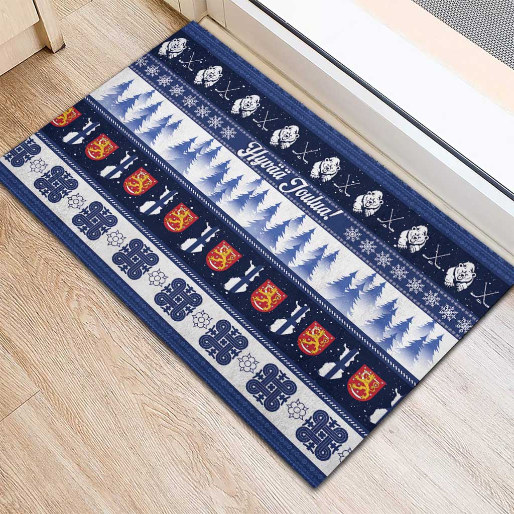 Finland Christmas Rubber Doormat Suomen Tasavalta Hyvaa Joulua - Wonder Print Shop