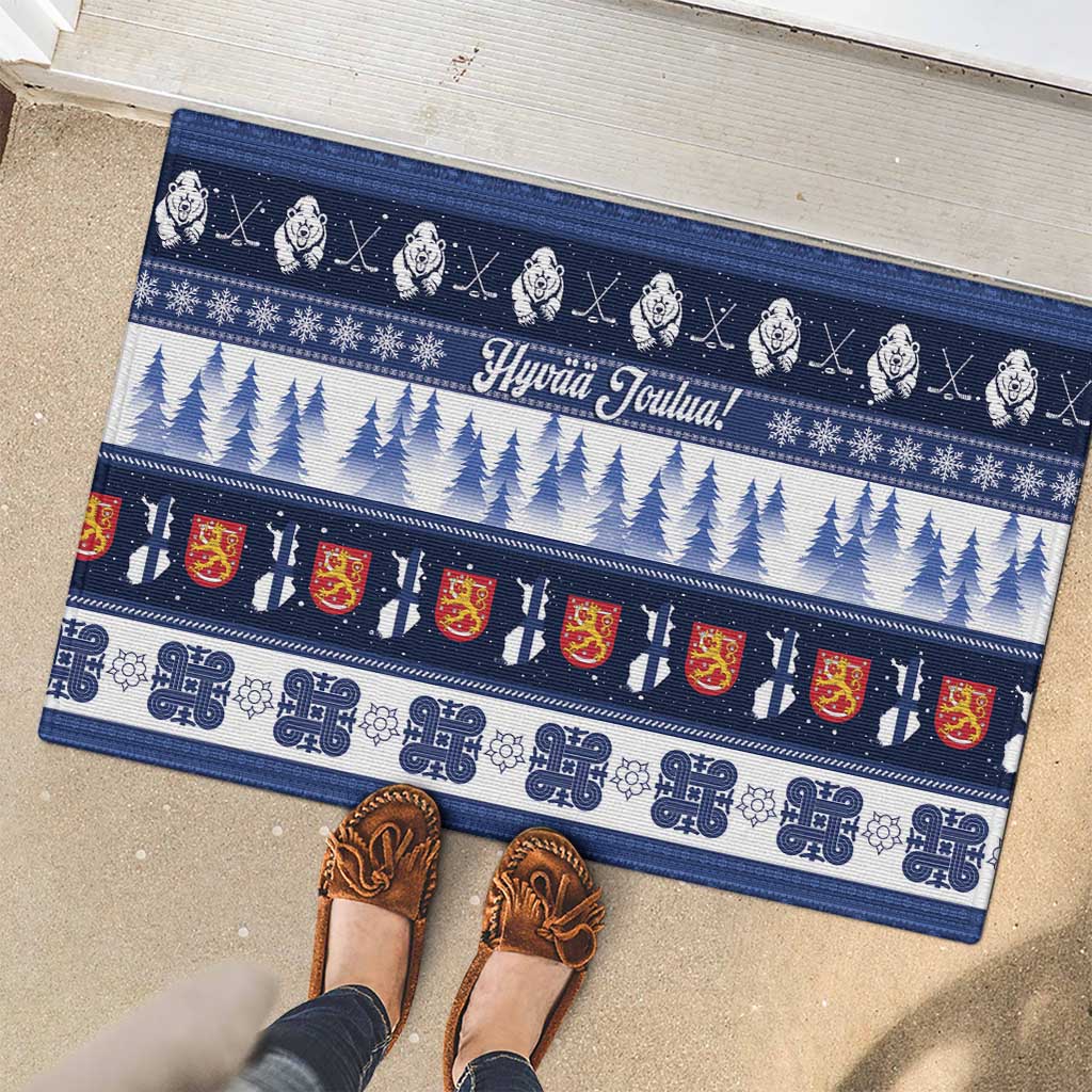 Finland Christmas Rubber Doormat Suomen Tasavalta Hyvaa Joulua - Wonder Print Shop