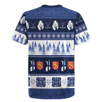 Finland Christmas Rugby Jersey Suomen Tasavalta Hyvaa Joulua - Wonder Print Shop