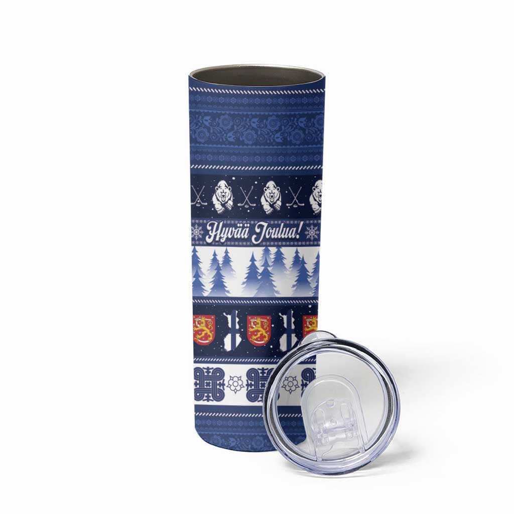 Finland Christmas Skinny Tumbler Suomen Tasavalta Hyvaa Joulua - Wonder Print Shop