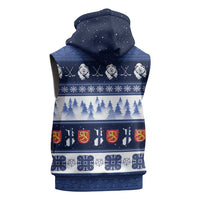 Finland Christmas Sleeveless Hoodie Suomen Tasavalta Hyvaa Joulua - Wonder Print Shop