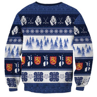 Finland Christmas Sweatshirt Suomen Tasavalta Hyvaa Joulua - Wonder Print Shop