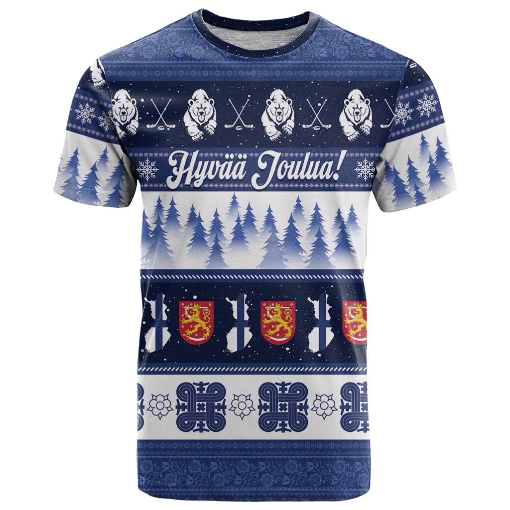 Finland Christmas T Shirt Suomen Tasavalta Hyvaa Joulua - Wonder Print Shop