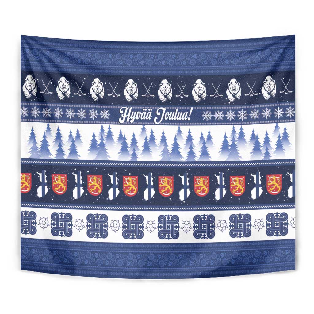 Finland Christmas Tapestry Suomen Tasavalta Hyvaa Joulua - Wonder Print Shop