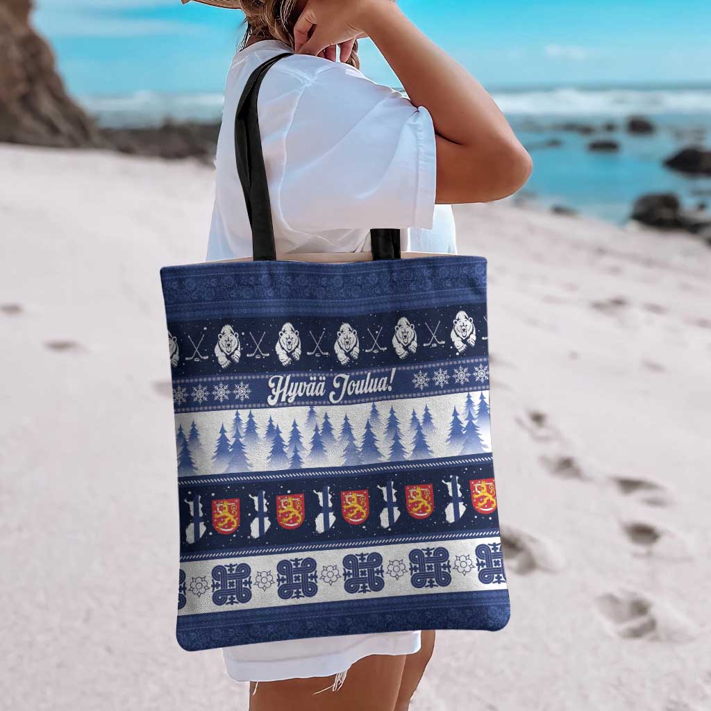 Finland Christmas Tote Bag Suomen Tasavalta Hyvaa Joulua - Wonder Print Shop