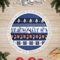 Finland Christmas Tree Skirt Suomen Tasavalta Hyvaa Joulua - Wonder Print Shop