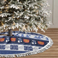 Finland Christmas Tree Skirt Suomen Tasavalta Hyvaa Joulua - Wonder Print Shop