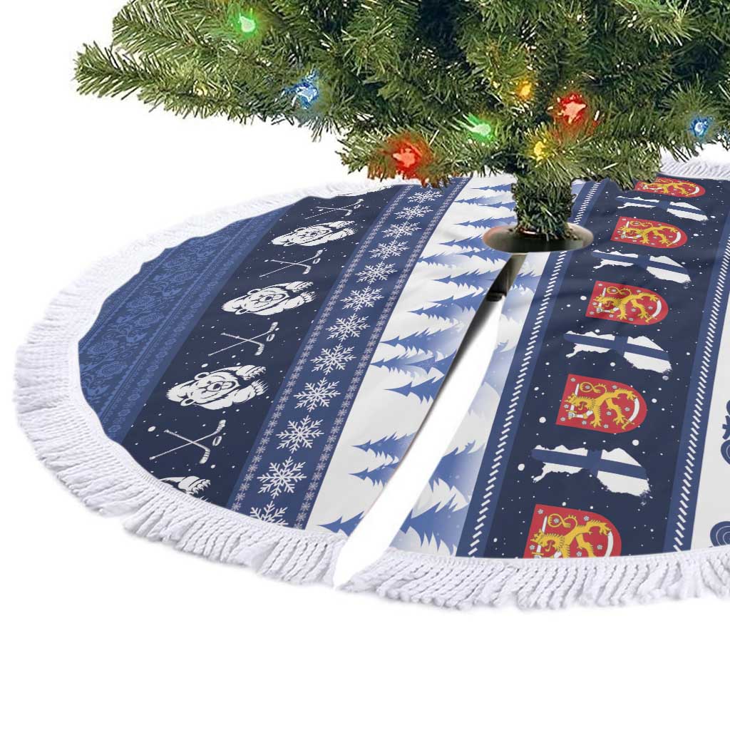 Finland Christmas Tree Skirt Suomen Tasavalta Hyvaa Joulua - Wonder Print Shop