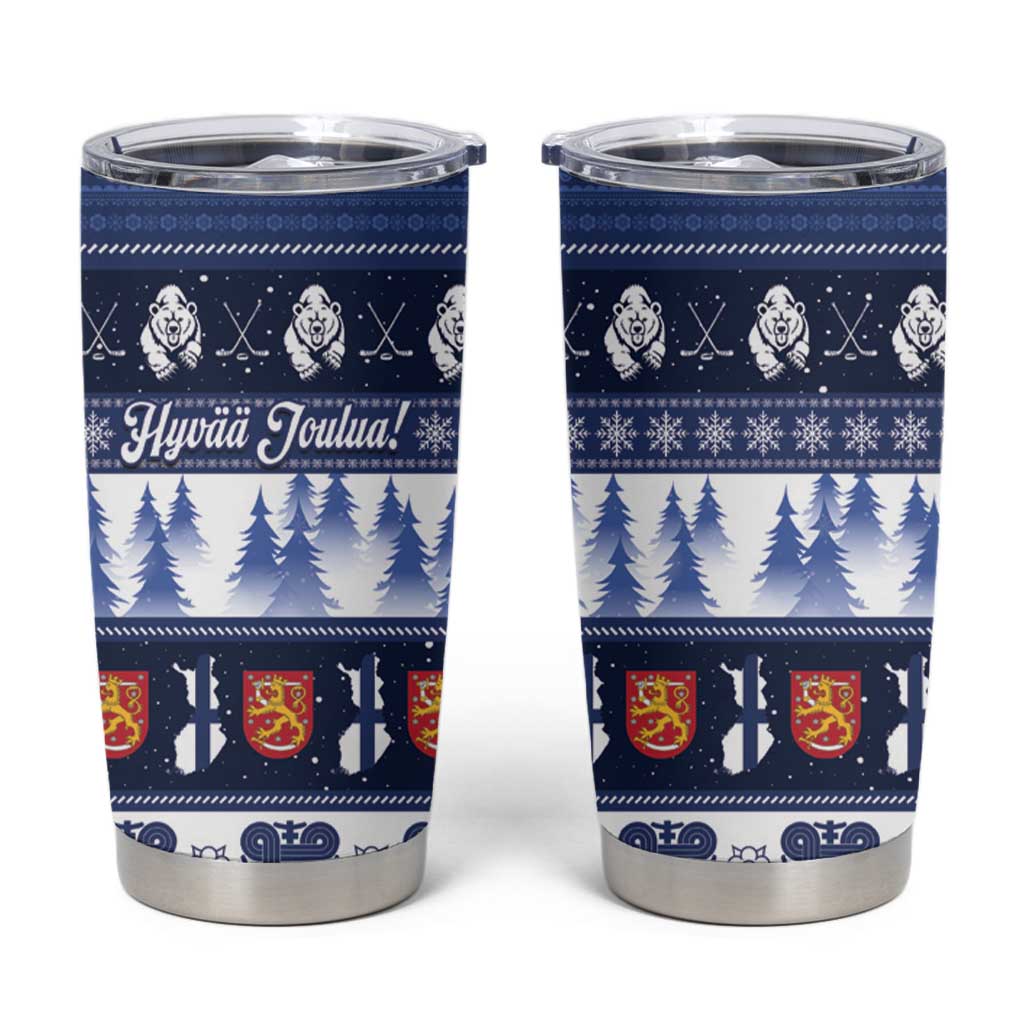 Finland Christmas Tumbler Cup Suomen Tasavalta Hyvaa Joulua - Wonder Print Shop