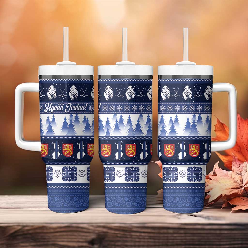 Finland Christmas Tumbler With Handle Suomen Tasavalta Hyvaa Joulua - Wonder Print Shop