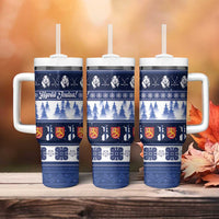 Finland Christmas Tumbler With Handle Suomen Tasavalta Hyvaa Joulua - Wonder Print Shop