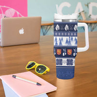 Finland Christmas Tumbler With Handle Suomen Tasavalta Hyvaa Joulua - Wonder Print Shop