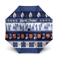 Finland Christmas Umbrella Suomen Tasavalta Hyvaa Joulua - Wonder Print Shop