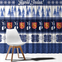 Finland Christmas Window Curtain Suomen Tasavalta Hyvaa Joulua - Wonder Print Shop