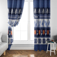 Finland Christmas Window Curtain Suomen Tasavalta Hyvaa Joulua - Wonder Print Shop