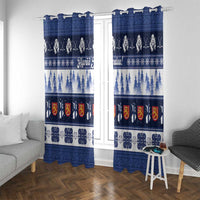 Finland Christmas Window Curtain Suomen Tasavalta Hyvaa Joulua - Wonder Print Shop