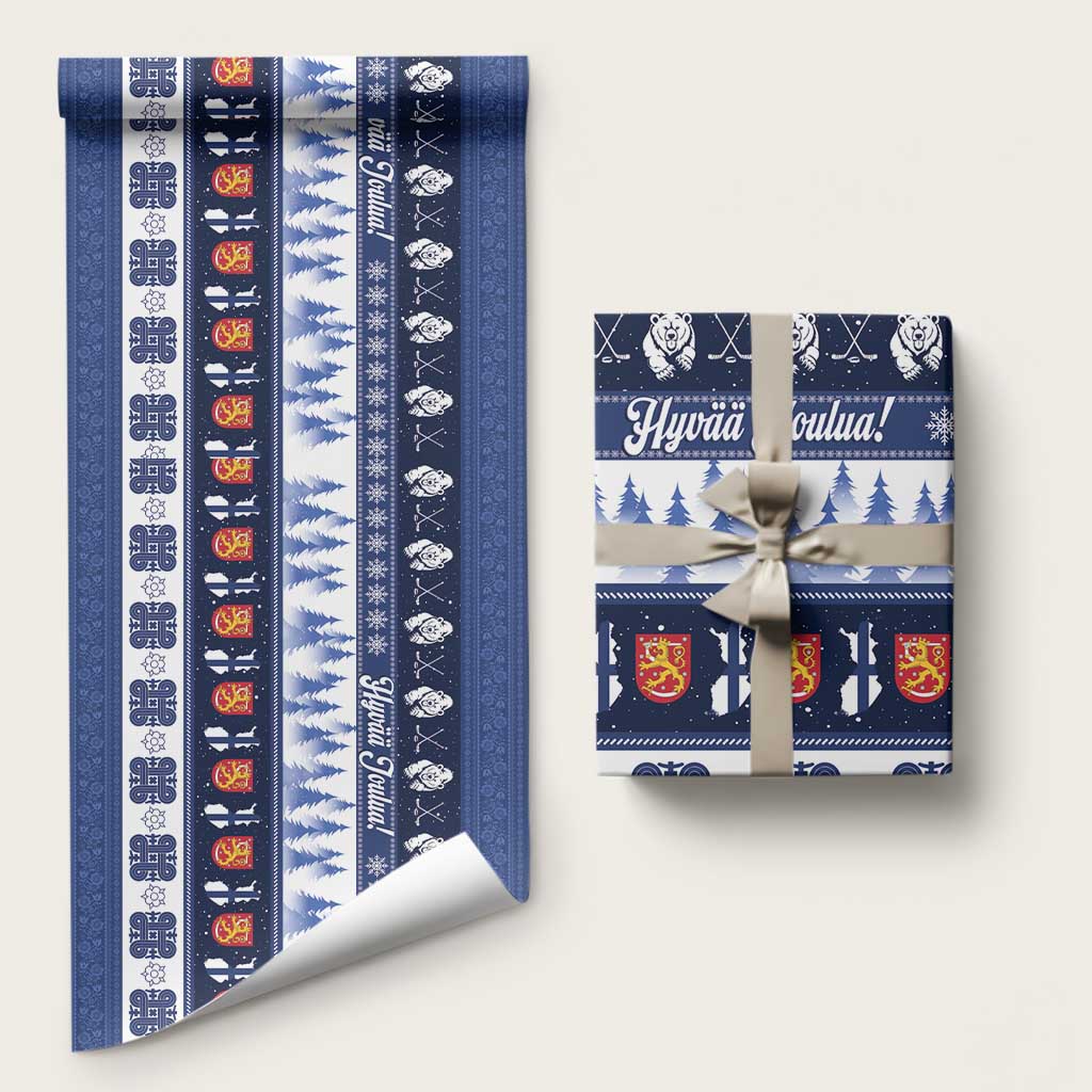 Finland Christmas Wrapping Paper Suomen Tasavalta Hyvaa Joulua - Wonder Print Shop