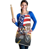 Route 66 United States Apron Historic Highway USA Eagle With Motorcycle - Wonder Print Shop