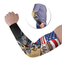 Route 66 United States Arm Sleeves Historic Highway USA Eagle With Motorcycle - Wonder Print Shop