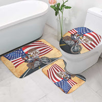 Route 66 United States Bathroom Set Historic Highway USA Eagle With Motorcycle - Wonder Print Shop