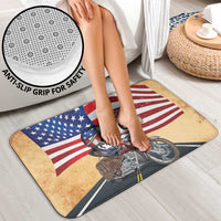 Route 66 United States Bathroom Set Historic Highway USA Eagle With Motorcycle - Wonder Print Shop