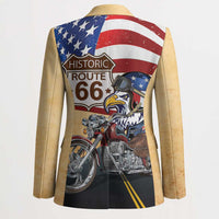 Route 66 United States Blazer Historic Highway USA Eagle With Motorcycle - Wonder Print Shop