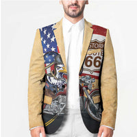 Route 66 United States Blazer Historic Highway USA Eagle With Motorcycle - Wonder Print Shop